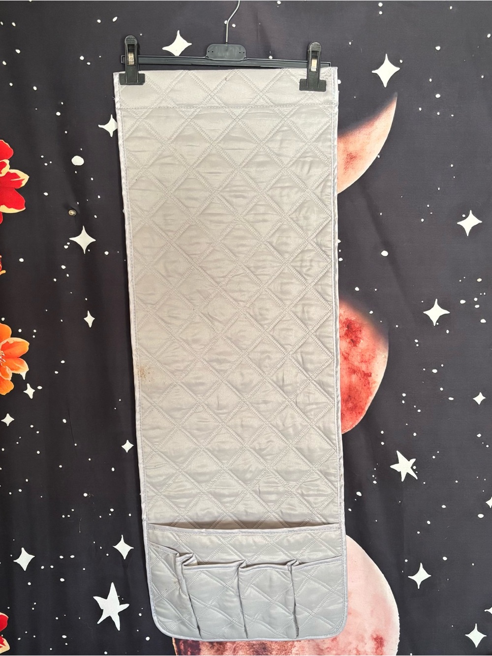 Quilted Style Hanging Organizer in Gray